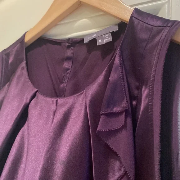 Vince, silk blouse, size M, purple - Picture 2 of 5